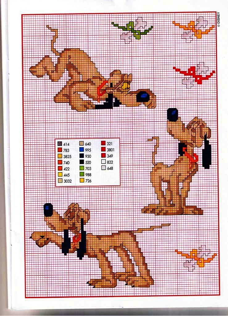 Schema punto croce Cane ed ossa