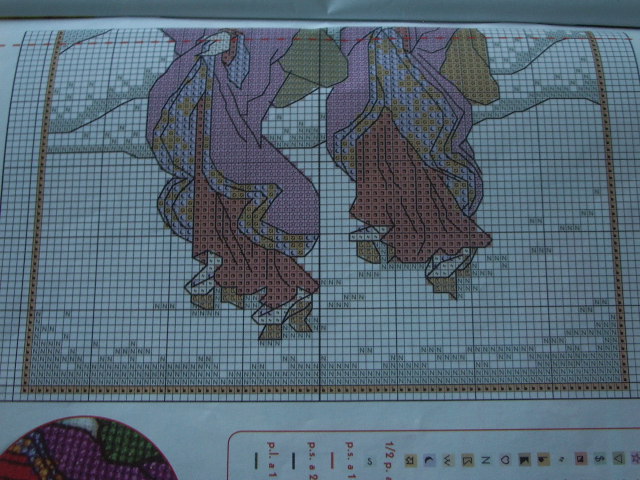 Schema punto croce Coppia orientale 2