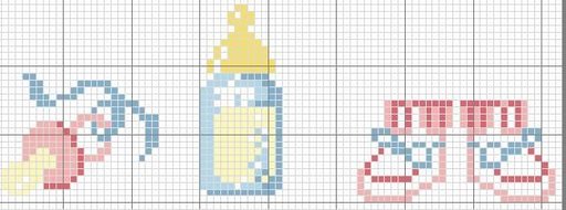 Schema punto croce Cose bimbo