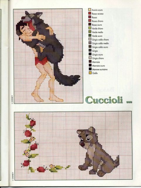 Schema punto croce Cuccioli