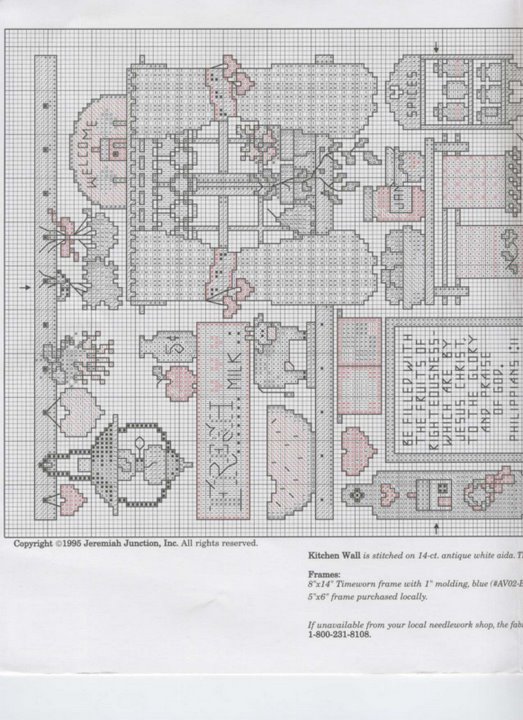 Schema punto croce Cucina 1a