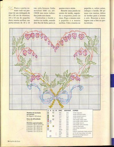 Schema punto croce Cuore natura