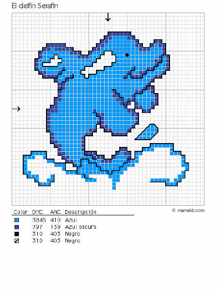 Schema punto croce Delfinetto