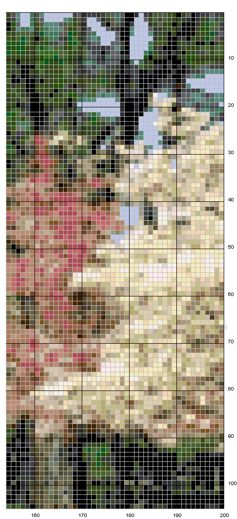 Schema punto croce Dogwood trees 5