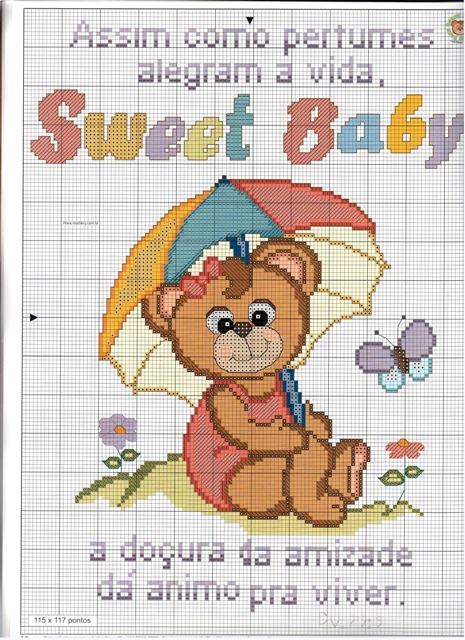 Schema punto croce Dolce orsetta