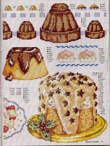 Schema punto croce Dolci 5