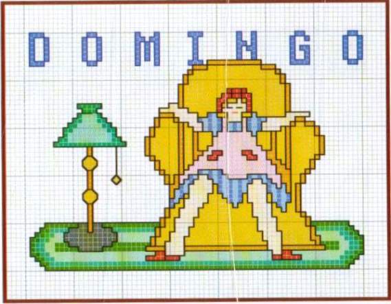 Schema punto croce Domenica casalinga