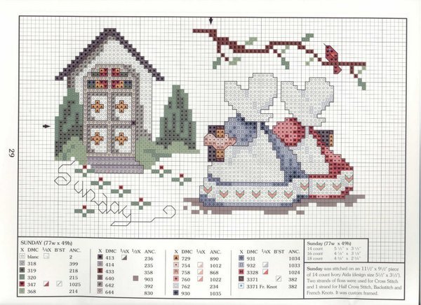 Schema punto croce Domenica