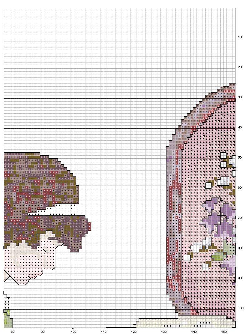 Schema punto croce Donna che ricama 4