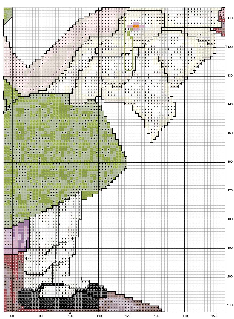 Schema punto croce Donna che ricama 5