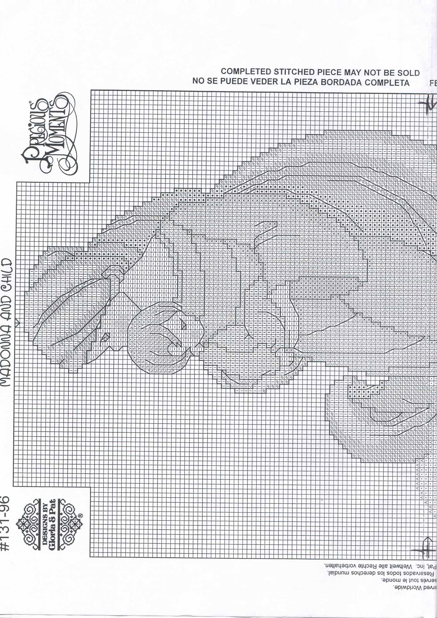 Schema punto croce Donna con bambino 1
