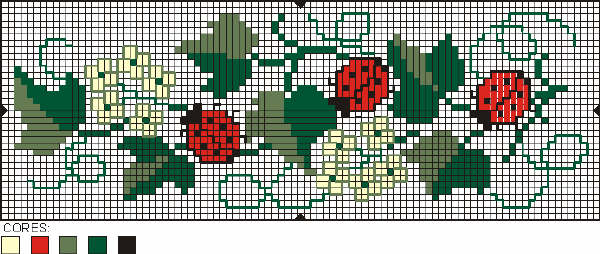 Schema punto croce Edera
