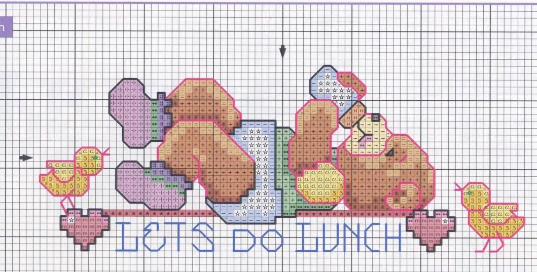 Schema punto croce Faccio merenda