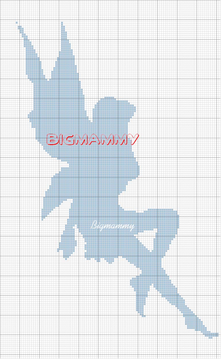 Schema punto croce Fata azzurra