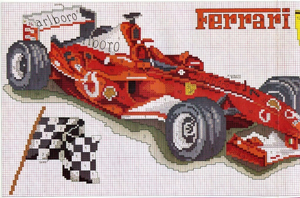 Schema punto croce Ferrari f1 a