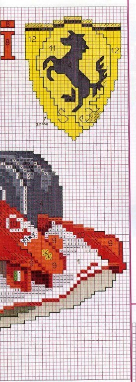 Schema punto croce Ferrari f1 b