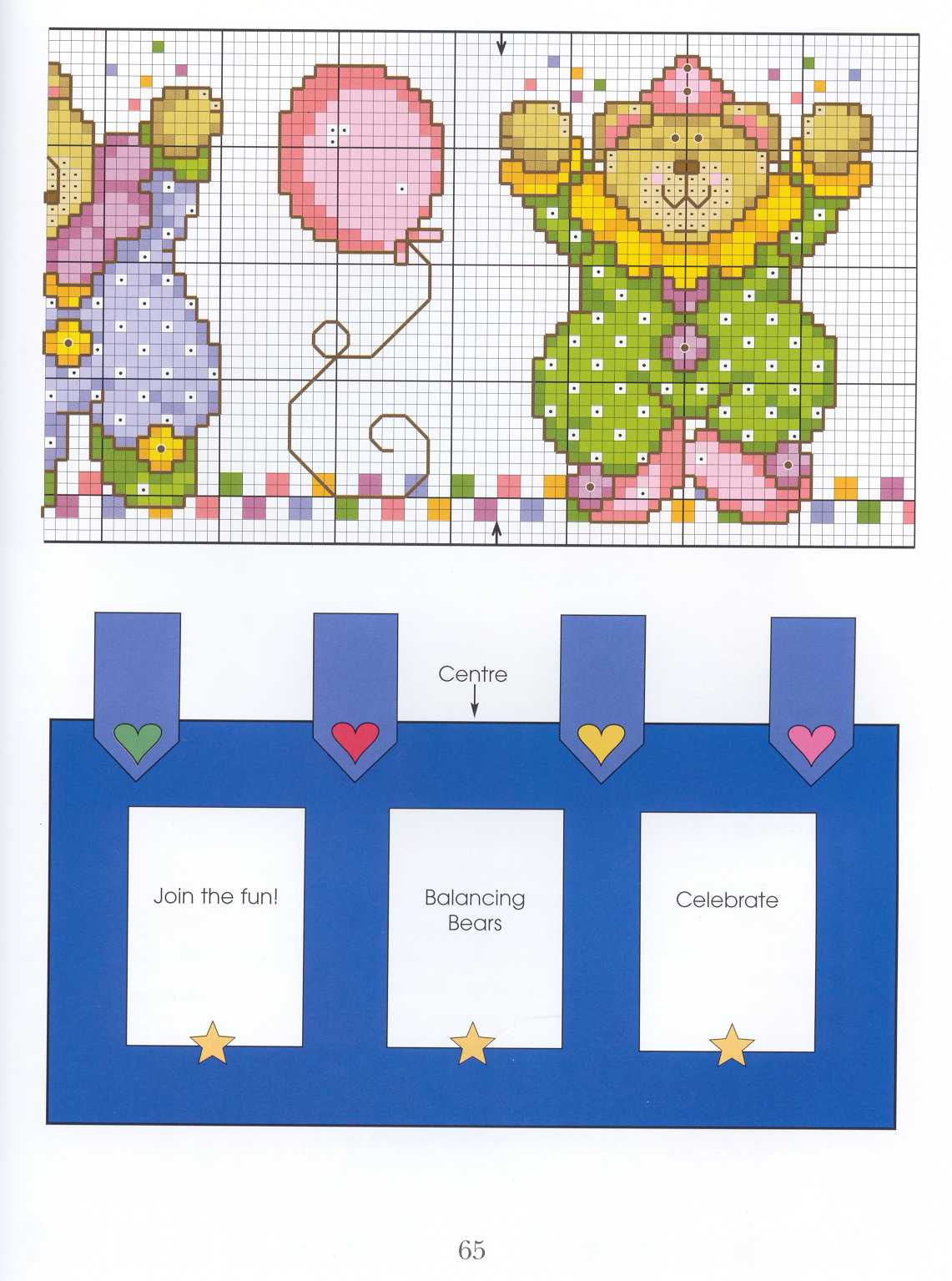 Schema punto croce Festa con orsetti 3