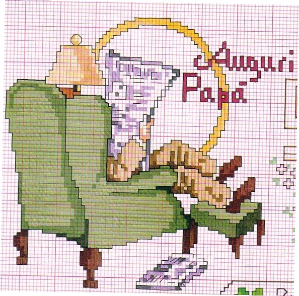 Schema punto croce Festa del papa