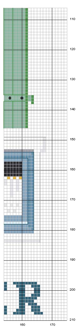 Schema punto croce Finestre sul mare 6