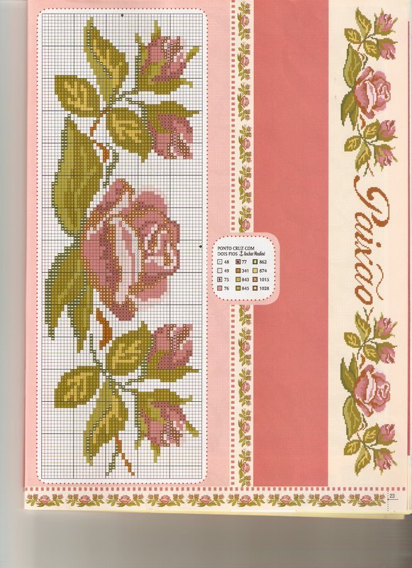 Schema punto croce Fiori 13