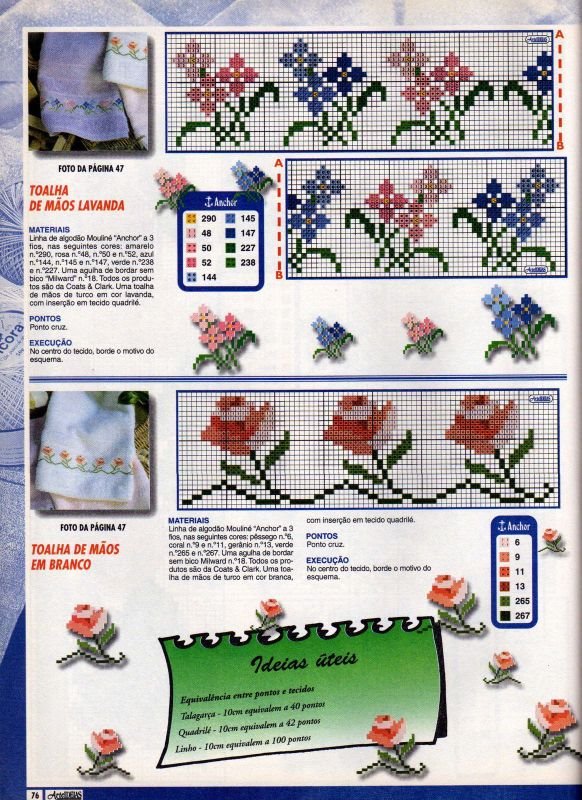 Schema punto croce Fiori 8