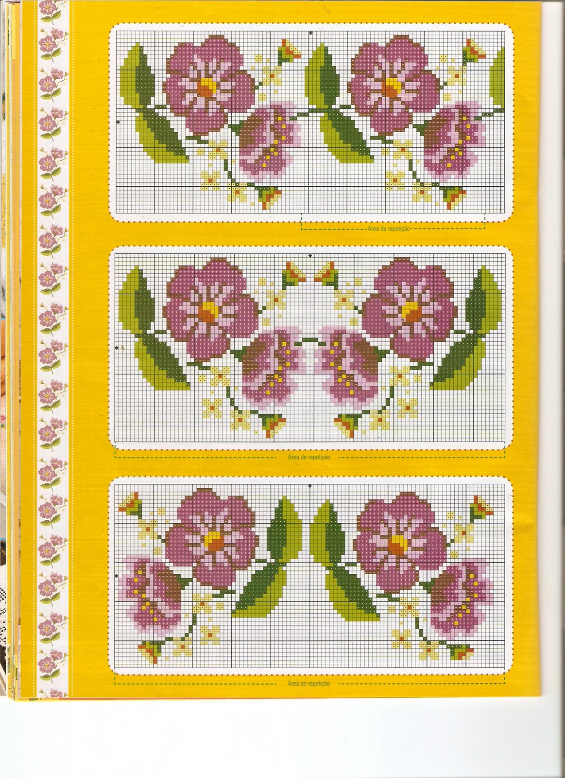 Schema punto croce Floreale