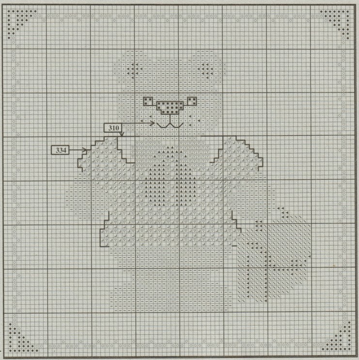 Schema punto croce Foto ricordo orsetto 2