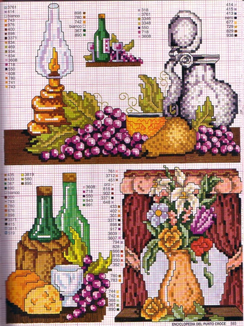 Schema punto croce Frutta morta 2