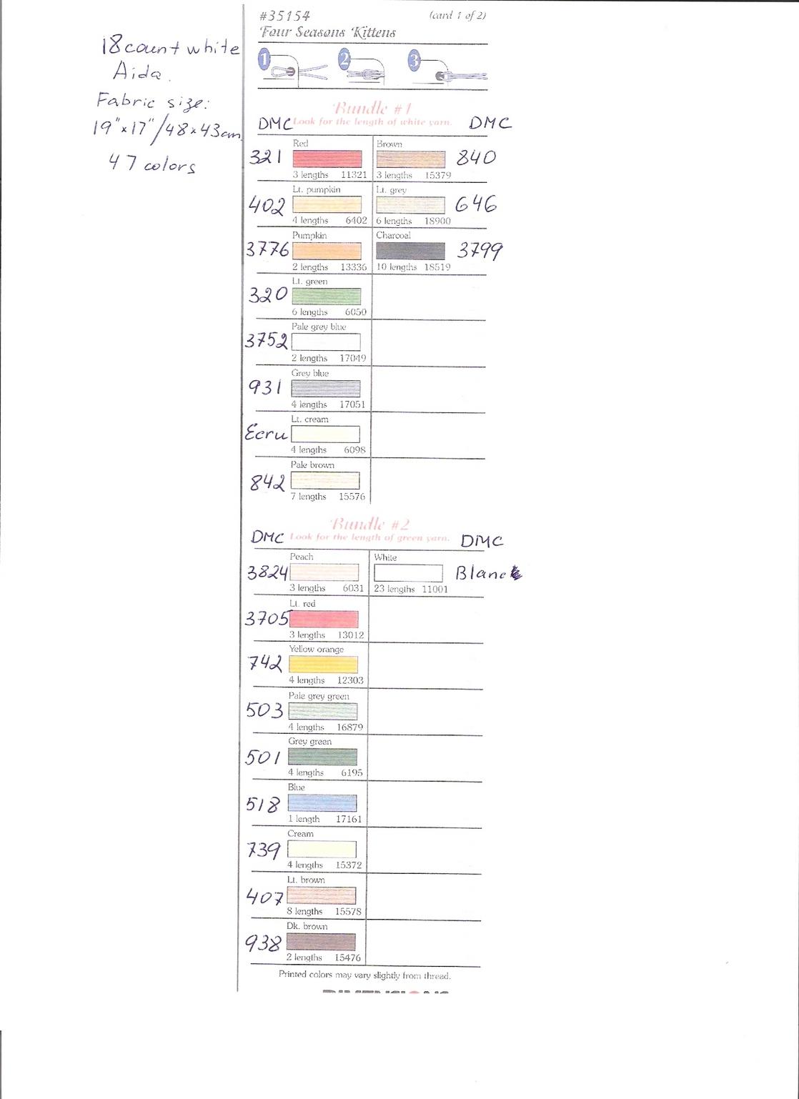 Schema punto croce Gatti 4