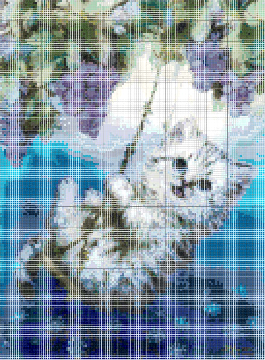 Schema punto croce Gattino in altalena