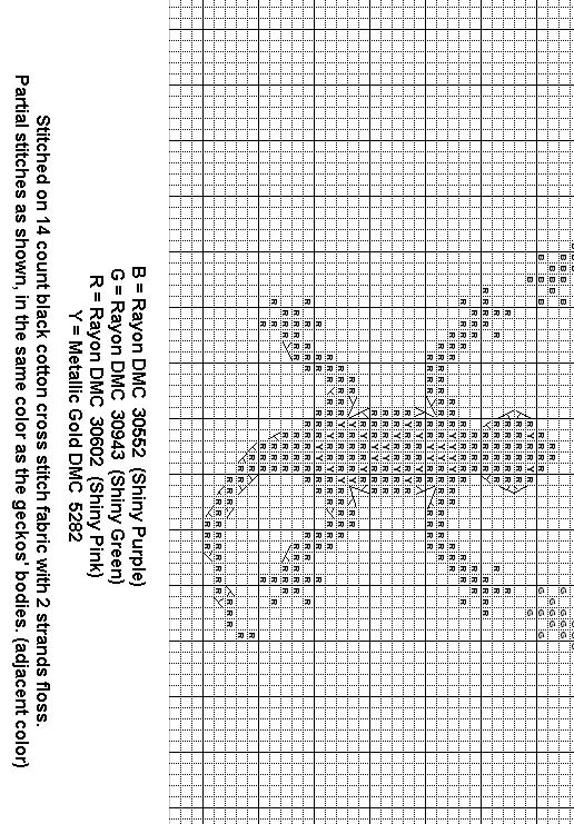 Schema punto croce Geco 1