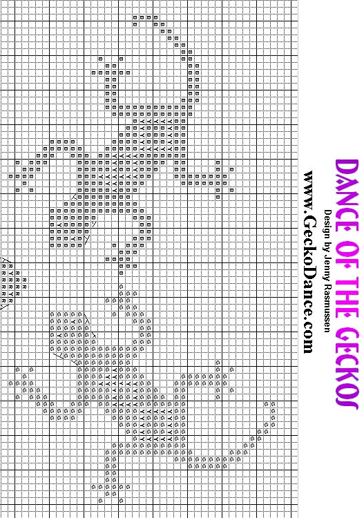 Schema punto croce Geco 2