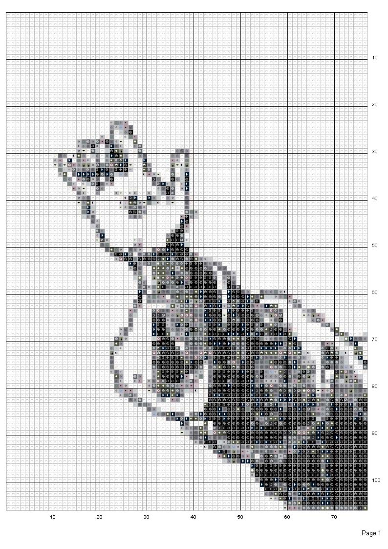 Schema punto croce Gesu risorto 1