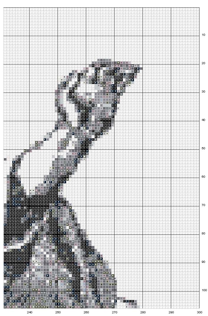 Schema punto croce Gesu risorto 10