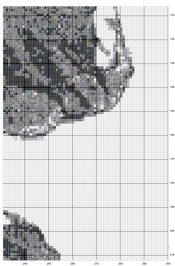 Schema punto croce Gesu risorto 11