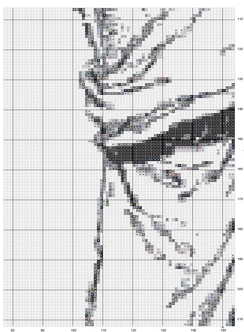 Schema punto croce Gesu risorto 3