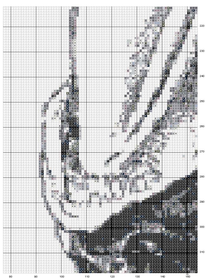 Schema punto croce Gesu risorto 4