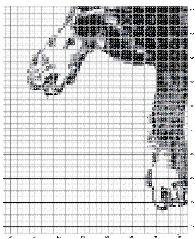 Schema punto croce Gesu risorto 5