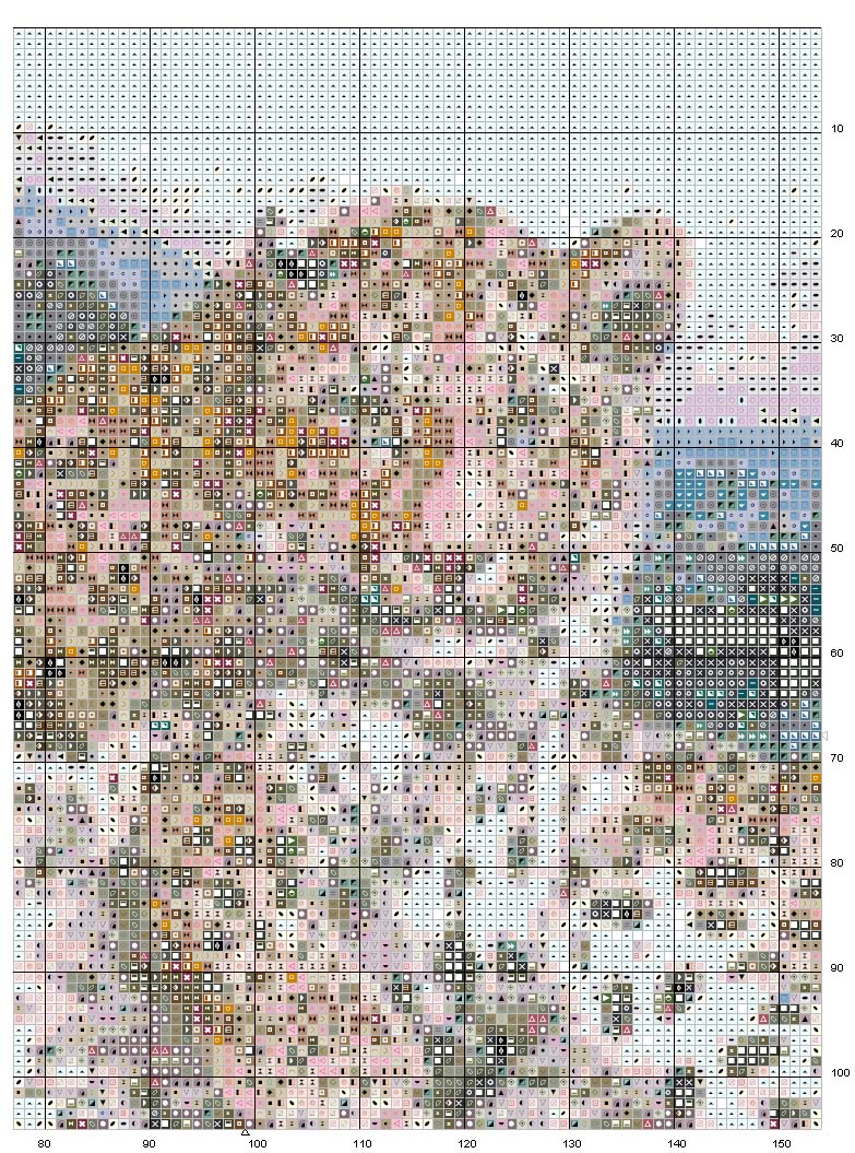 Schema punto croce Giaguari 3