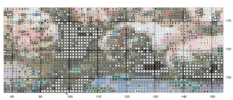 Schema punto croce Giaguari 4