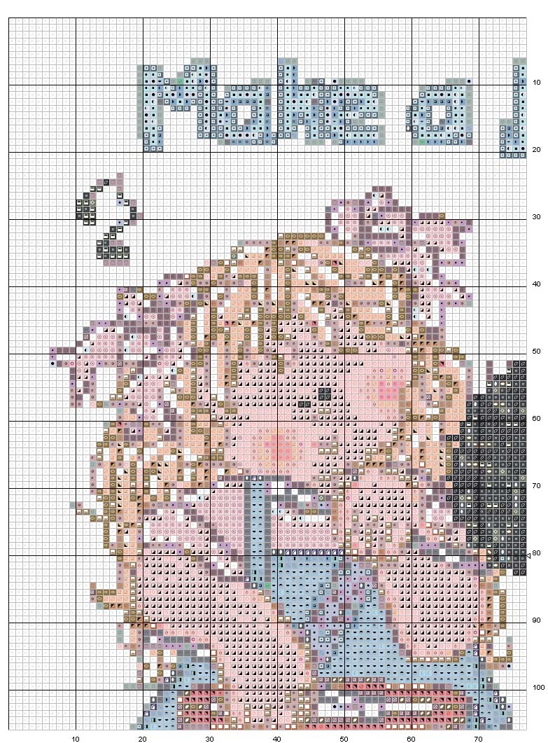 Schema punto croce Gioia al signore 1