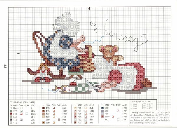 Schema punto croce Giovedi