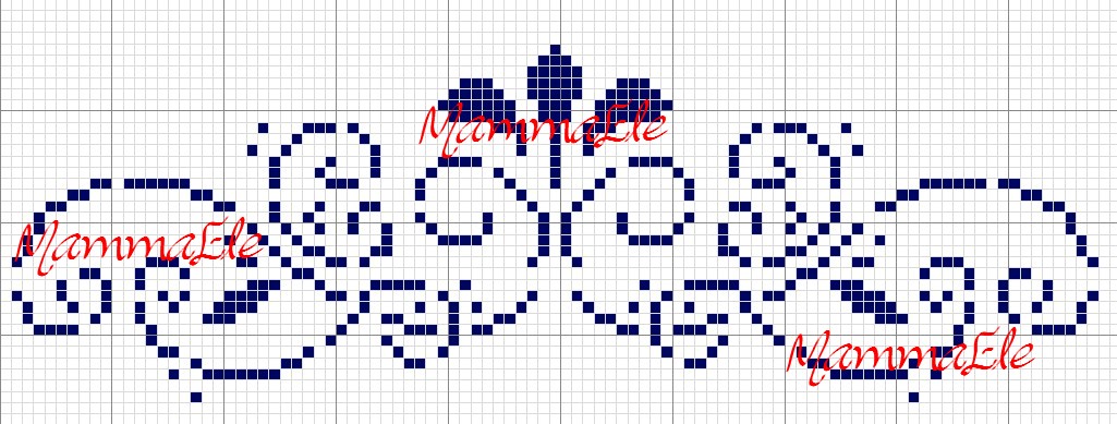 Schema punto croce Greca ele