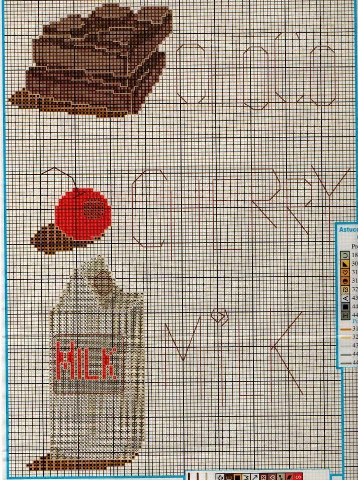 Schema punto croce Grembiule