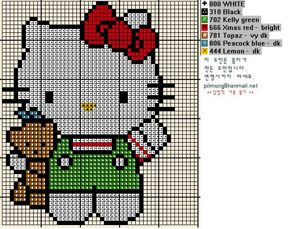 Schema punto croce Hello kitty 11