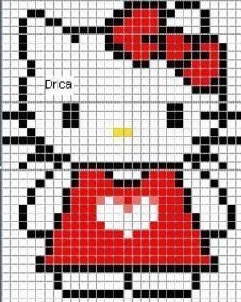 Schema punto croce Hello kitty 8