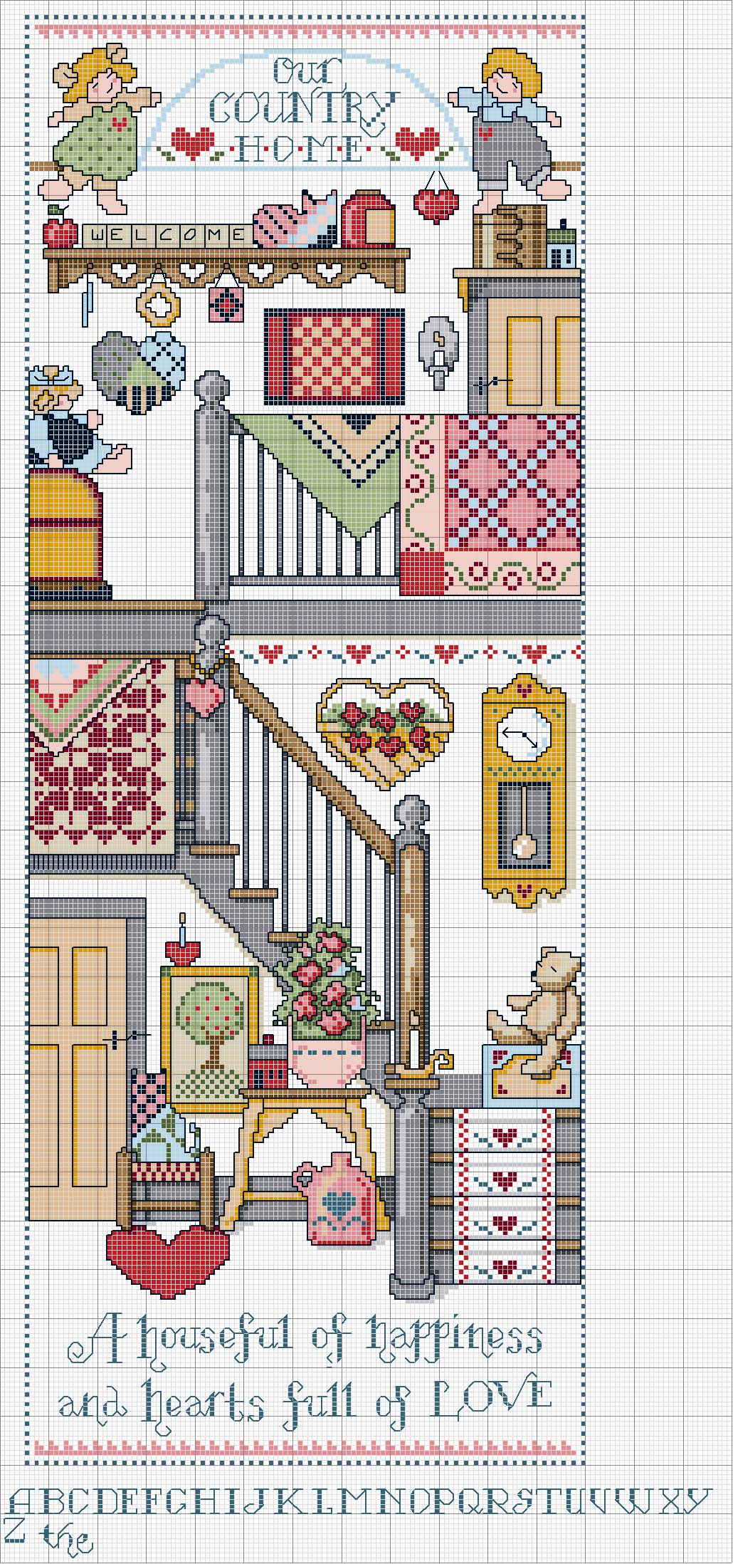 Schema punto croce Home country