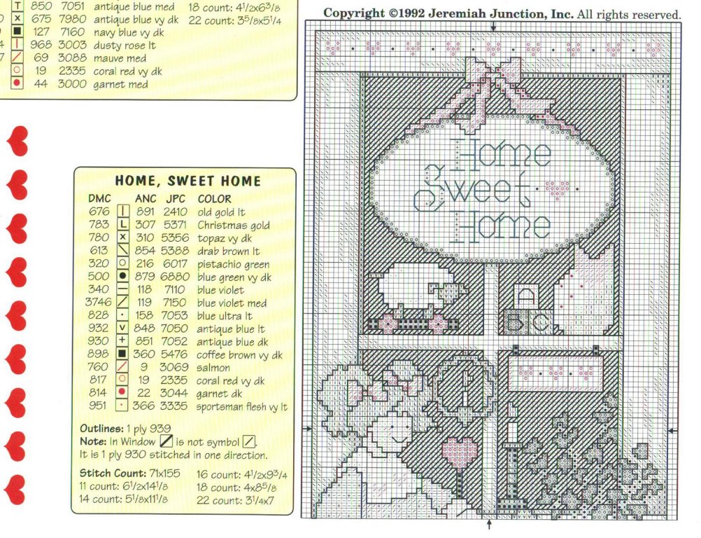 Schema punto croce Home sweet home 1