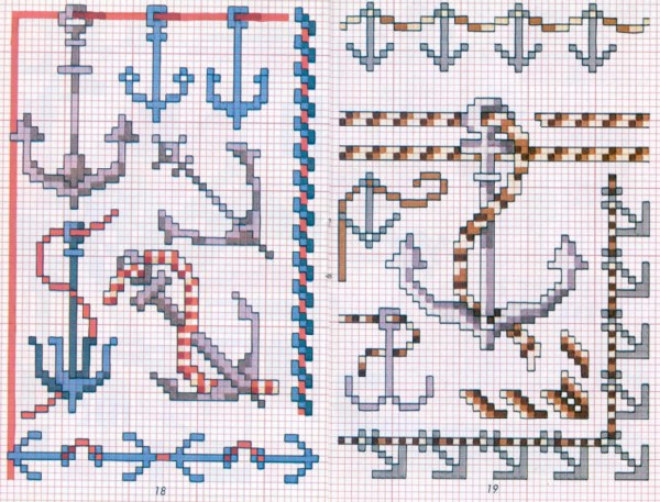 Schema punto croce Idee mare 3