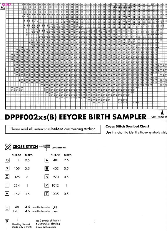 Schema punto croce Ih oh 3